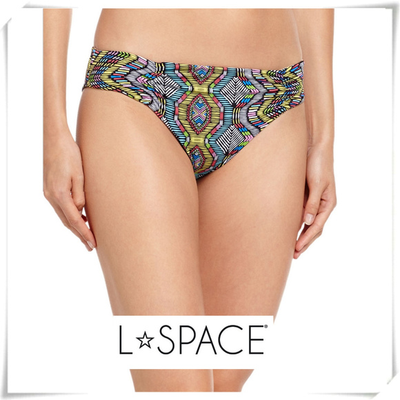 ❤️5/$15💚 L*Space Abstract Geo Boho Print Bikini Bottom - Picture 1 of 6